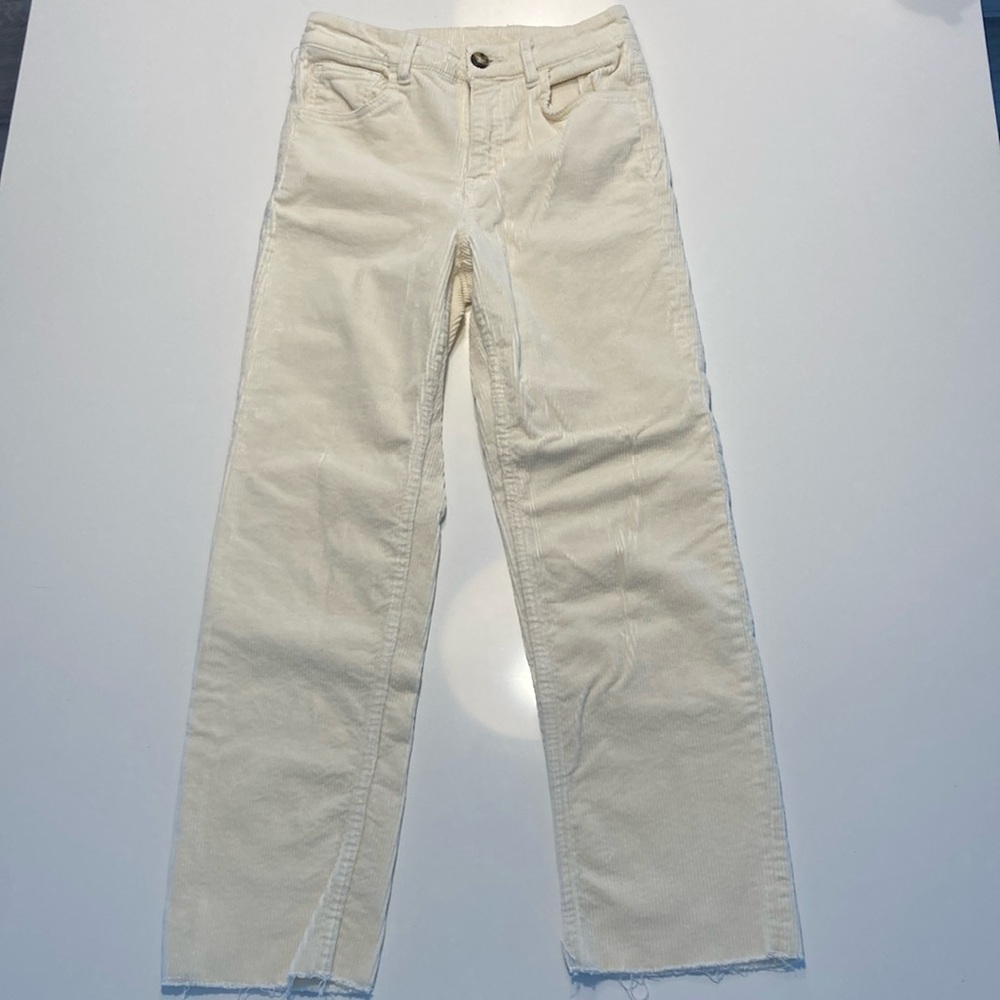 Corduroy white pants
